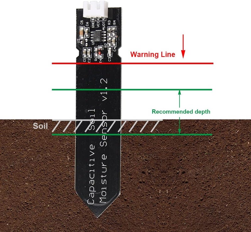 Stemedu 5PCS Capacitive Analog Soil Moisture Sensor Module 3.3~5.5V Corrosion Resistant Humidity Detection Sensors DIY Electronic for Arduino for Raspberry Pi - Image 3